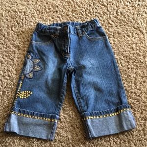 Vintage Gymboree Sunflower Fields denim pants 5